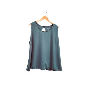 J Jill Progress Wrapped Back Tank Teal Women’s Plus Size 3X Workout Activewear